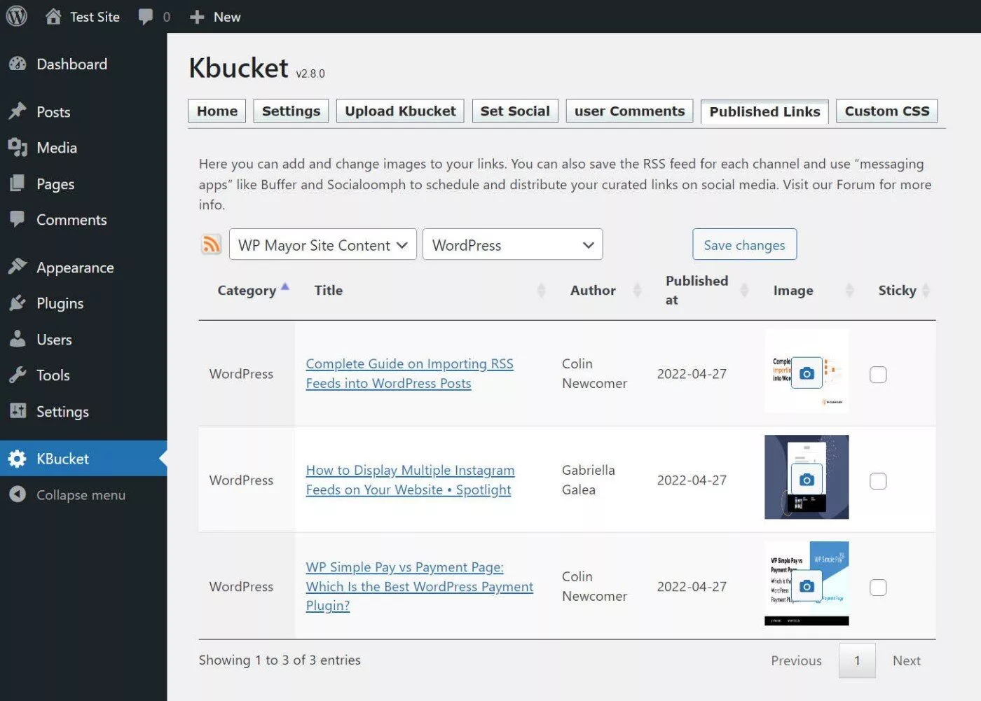 إدارة روابط KBucket