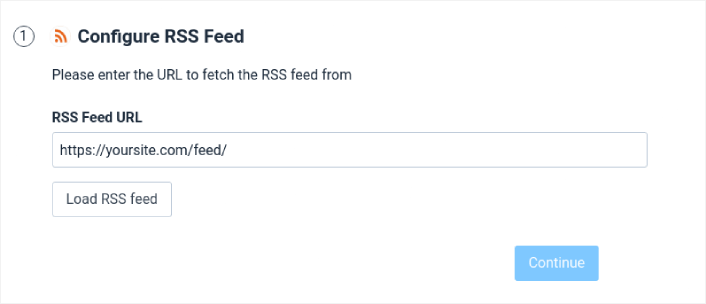 SendinblueでRSSフィードを構成する
