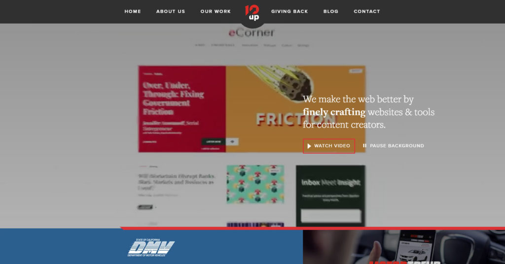ejemplo de sitio web de agencia de wordpress 10up