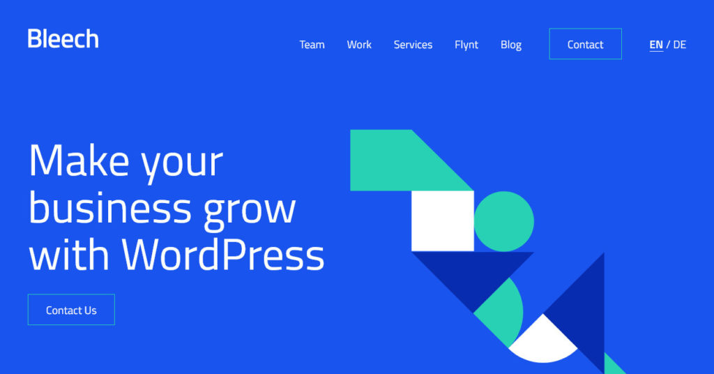 iniciar wordpress agencia ejemplo bleech
