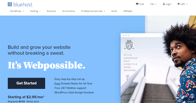 Bluehost-Webhosting
