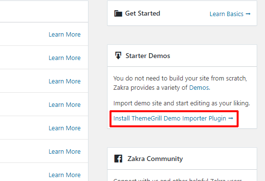 Installieren Sie das Demo-Importer-Plugin
