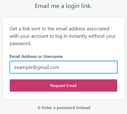 從 WordPress.com 請求登錄鏈接的選項