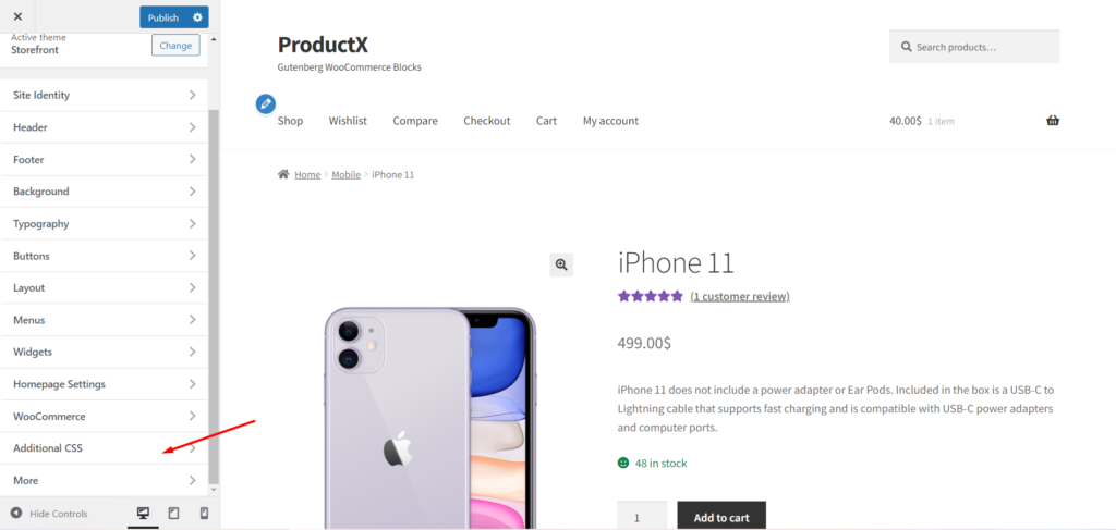Personalizarea paginii de produs