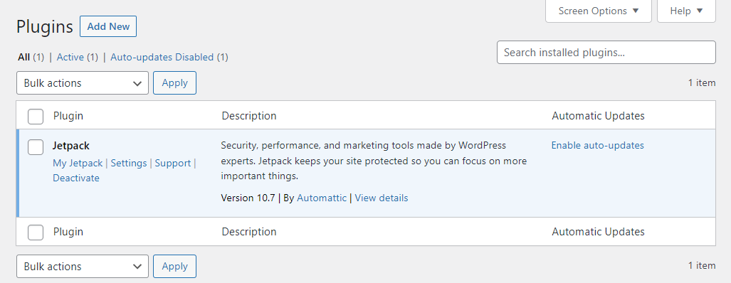 lista de pluginuri de pe un site WordPress