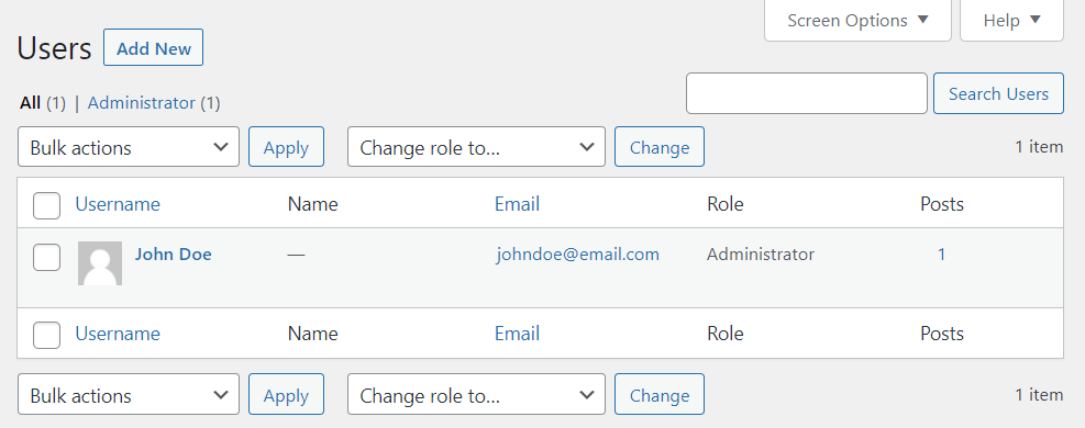 lista de utilizatori pe un site WordPress
