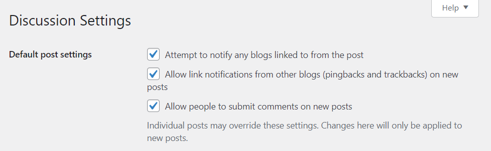setări de comentarii în WordPress