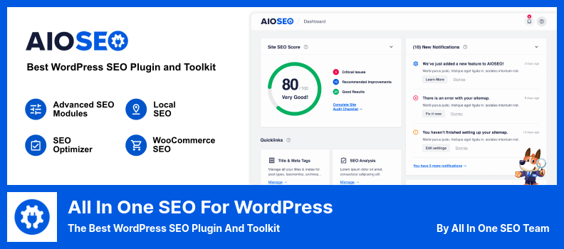 适用于 WordPress 插件的多合一 SEO - 最佳 WordPress SEO 插件和工具包