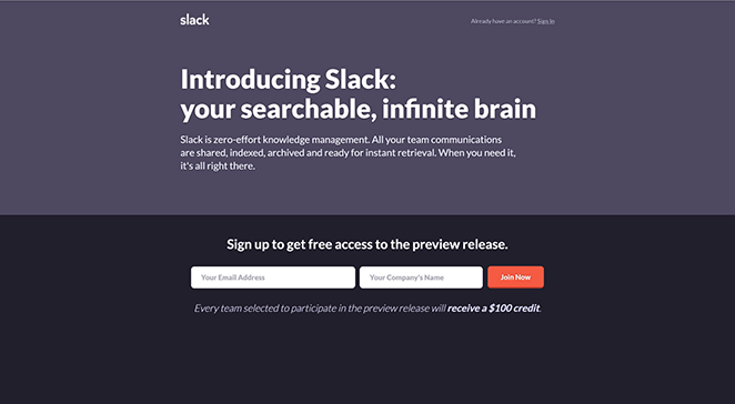 slack-landing-page - SeedProd Slack landing page