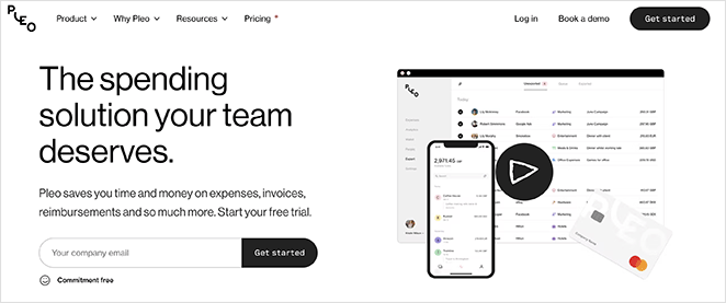 pleo-startup-landing-page-design - SeedProd Pleo startup landing page design