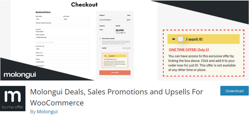 En iyi WooCommerce ek satış eklentileri - molongu