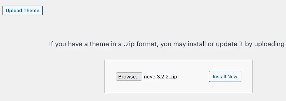 ไฟล์ ZIP ที่พร้อมติดตั้งพร้อมปุ่มติดตั้งทันทีที่แสดงขึ้น