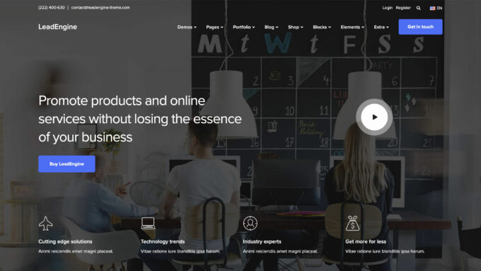 Tema WordPress per la generazione di lead LeadEngine
