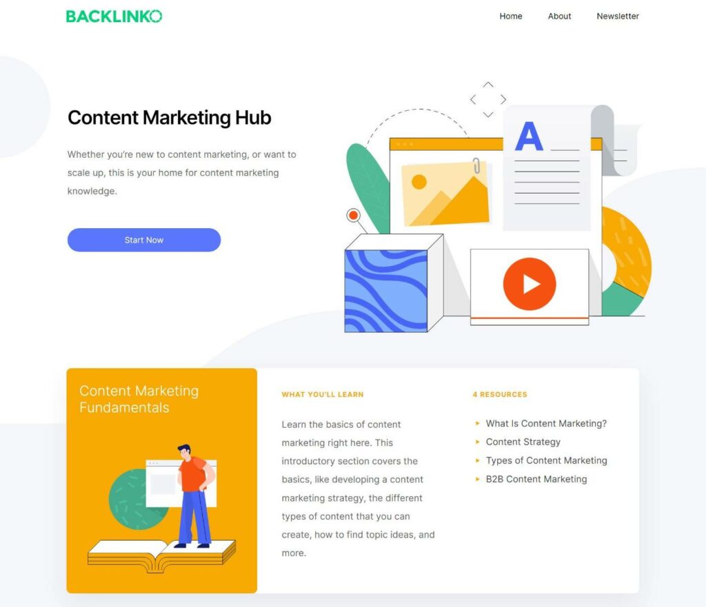 Backlinko İçerik Pazarlama merkezi