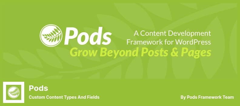 Pods Plugin - أنواع المحتوى والحقول المخصصة