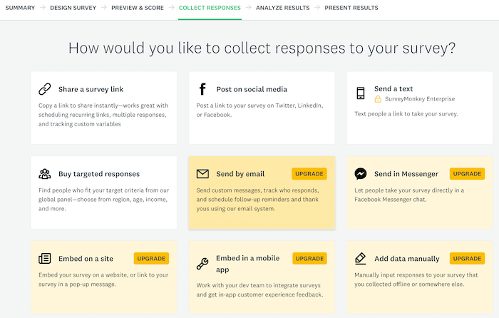 사이트에 SurveyMonkey 설문조사 포함.