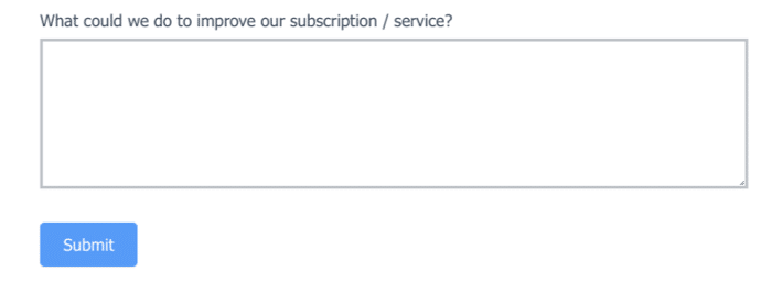An open-ended type of survey question.