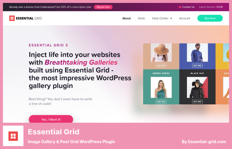 Essential Grid Plugin - Galerie de imagini și Plugin WordPress Post Grid