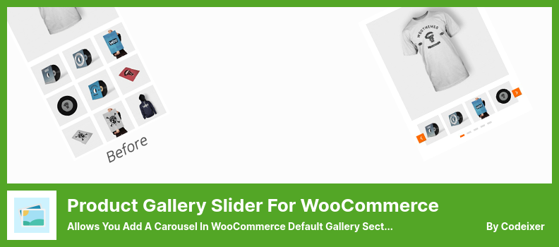 WooCommerce 插件的产品图库滑块 - 允许您在 WooCommerce 默认图库部分添加轮播