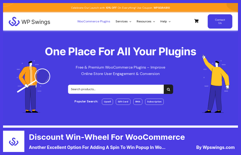 WooCommerce 插件的折扣 Win-Wheel - 在 WooCommerce 中添加旋轉以贏得彈出窗口的另一個絕佳選擇