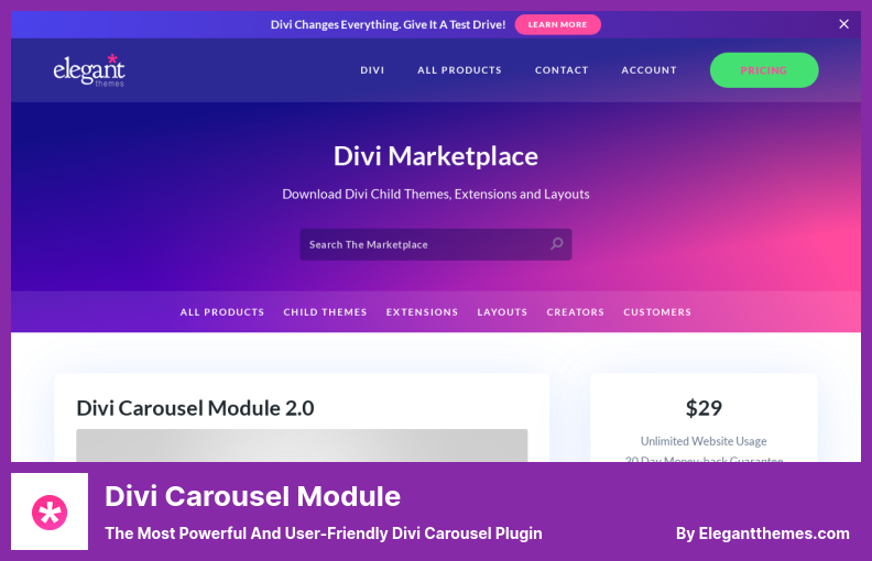 Plugin Divi Carousel Module - Il plug-in Divi Carousel più potente e intuitivo