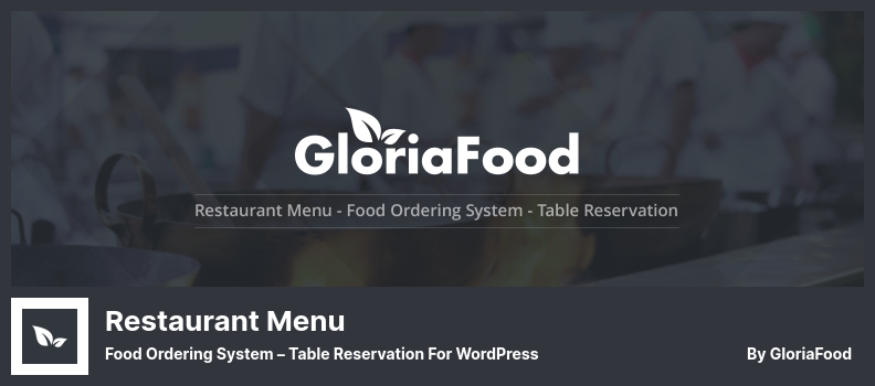 ปลั๊กอินเมนูร้านอาหาร - ระบบสั่งอาหาร – จองโต๊ะสำหรับ WordPress