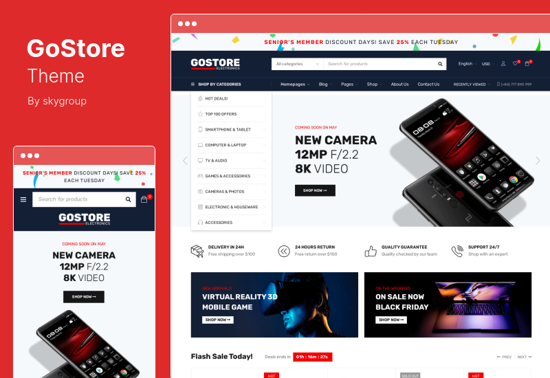 GoStore 主題 - Elementor WooCommerce WordPress 主題