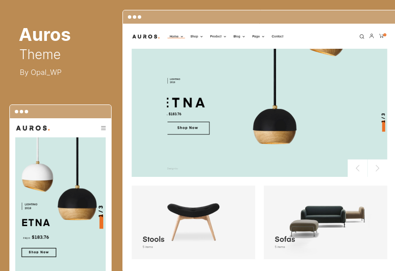 Auros 主題 - 家具 Elementor WooCommerce 主題