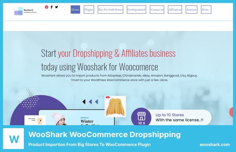 ปลั๊กอิน WooShark WooCommerce Dropshipping - การนำเข้าผลิตภัณฑ์จากร้านค้าขนาดใหญ่ไปยังปลั๊กอิน WooCommerce