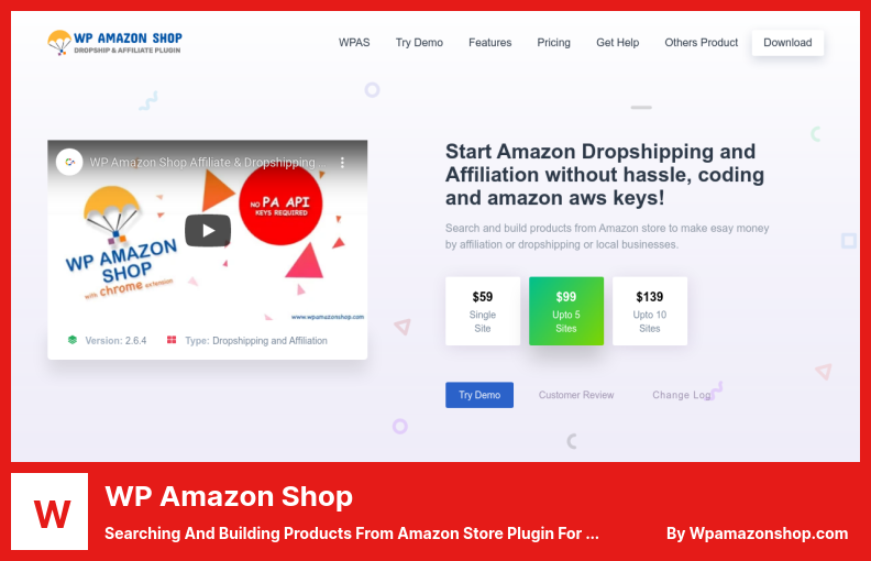 WP Amazon Shop Plugin - การค้นหาและสร้างผลิตภัณฑ์จากปลั๊กอินร้านค้า Amazon สำหรับ WordPress