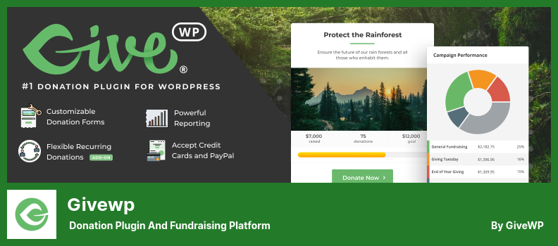 Givewp Plugin - Complemento de donación y plataforma de recaudación de fondos