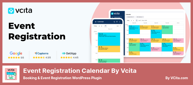 vcita 플러그인으로 이벤트 등록 캘린더 - 예약 및 이벤트 등록 WordPress 플러그인