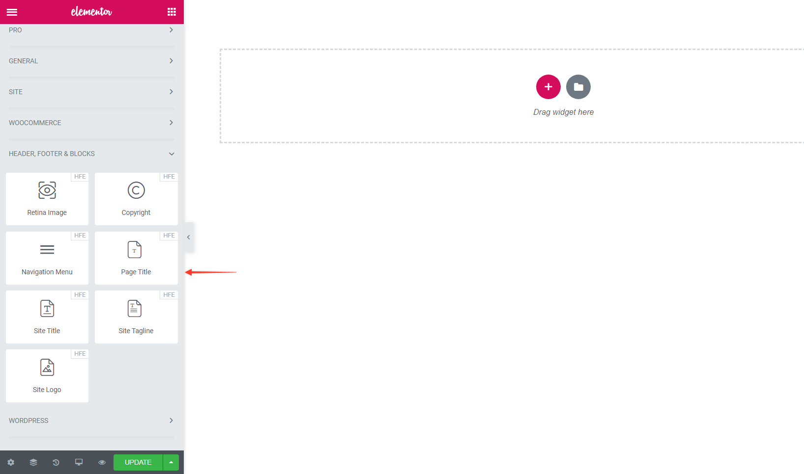 Blocuri Elementor Header & Footer Builder