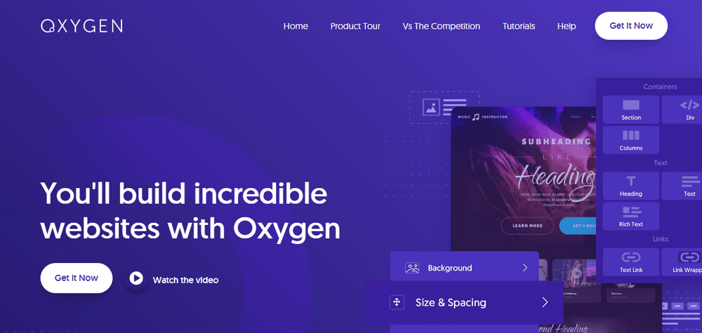 酸素ビルダーのウェブサイト