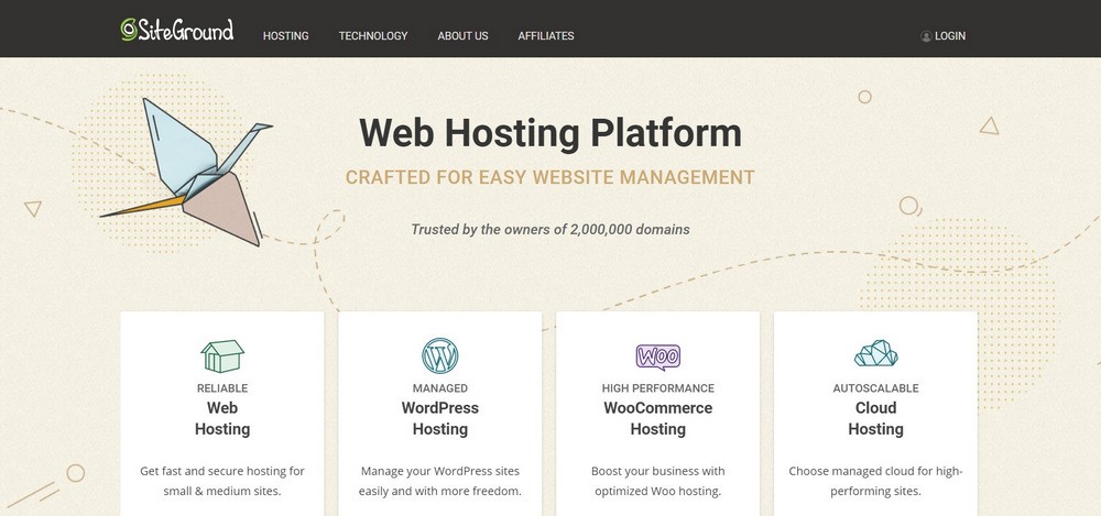 Web hosting SiteGround
