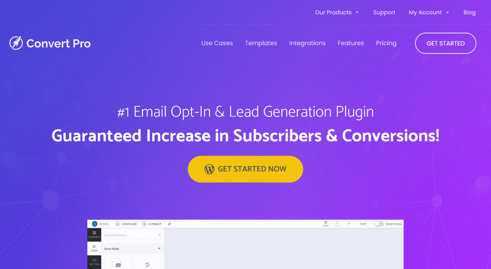 Convert Pro-Startseite