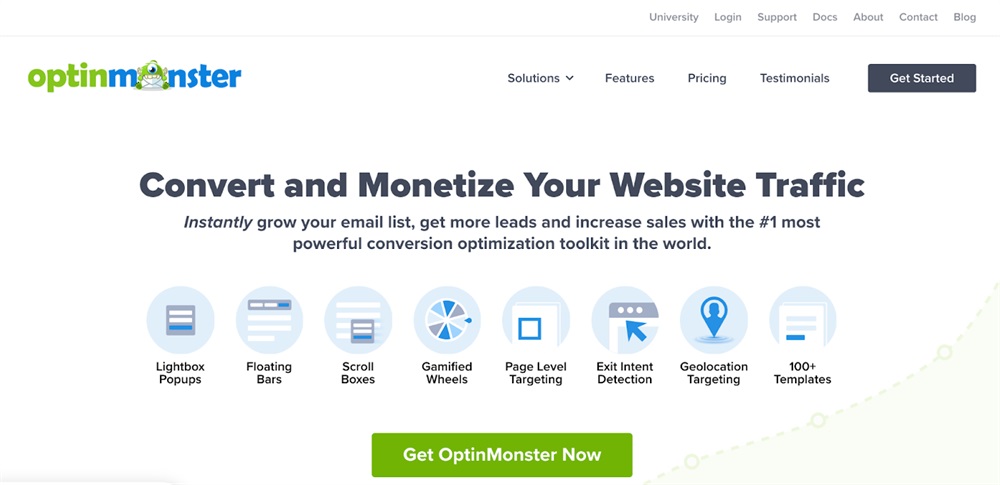 Optinmonster-Homepage