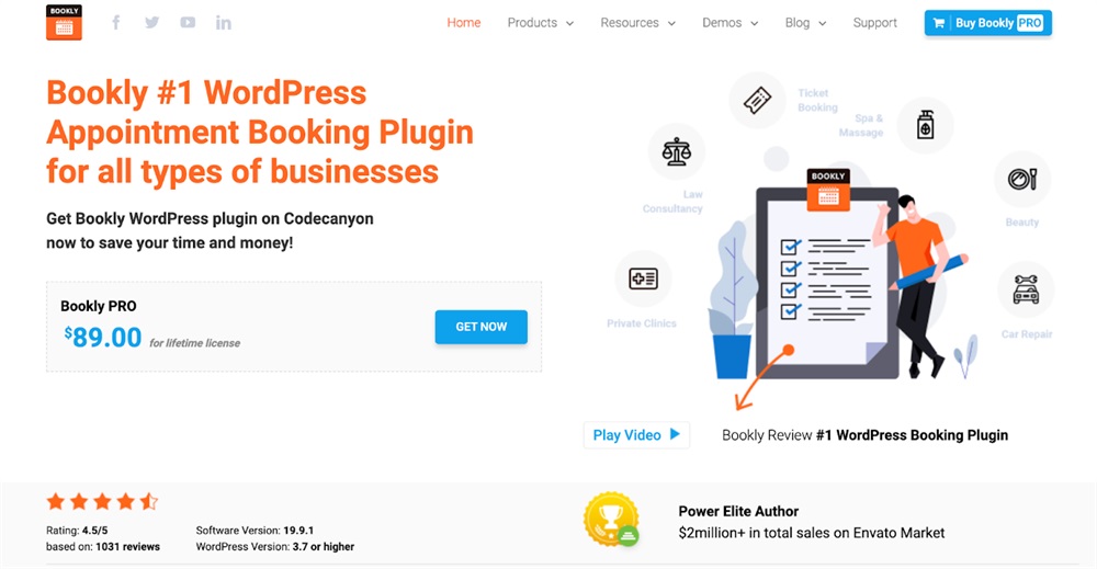 Bookly Pro-Homepage