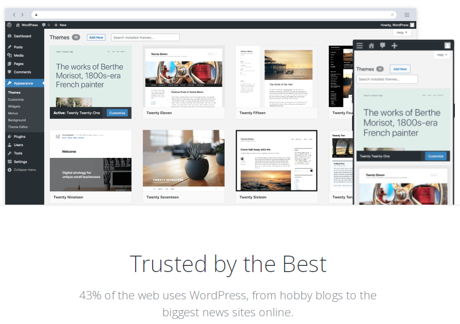 WordPress este cel mai popular CMS