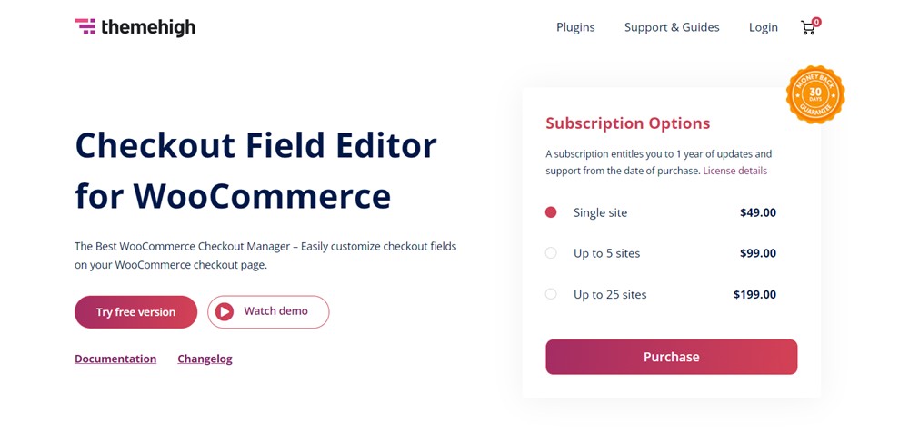 Checkout Field Editor (Checkout Manager) для расширения WooCommerce