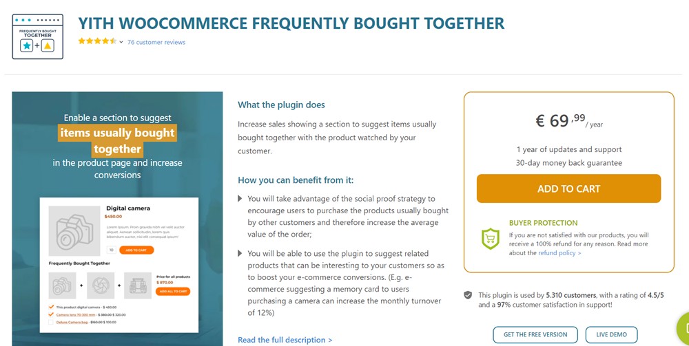 yith frequentemente comprados juntos extensão woocommerce