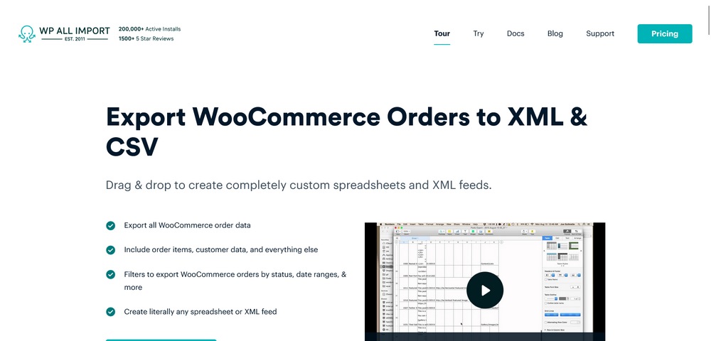 WP ALL Import Export WooCommerce Orders al plugin XML