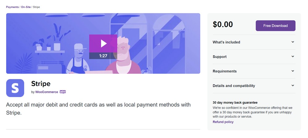 Stripe Payment Gateway WooCommerce-Erweiterung