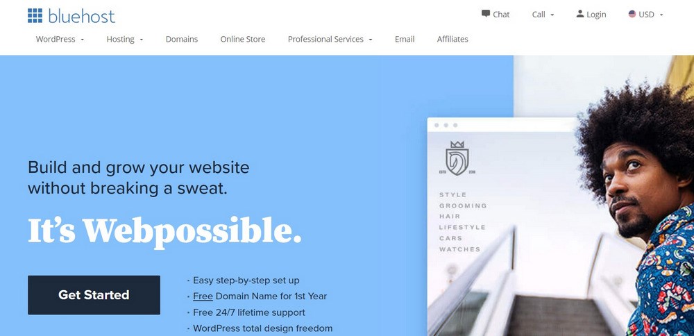Bluehost-Homepage