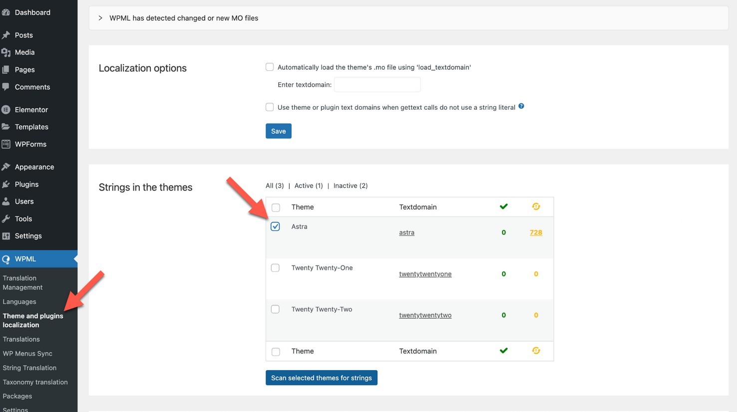 Localisation des thèmes et plugins