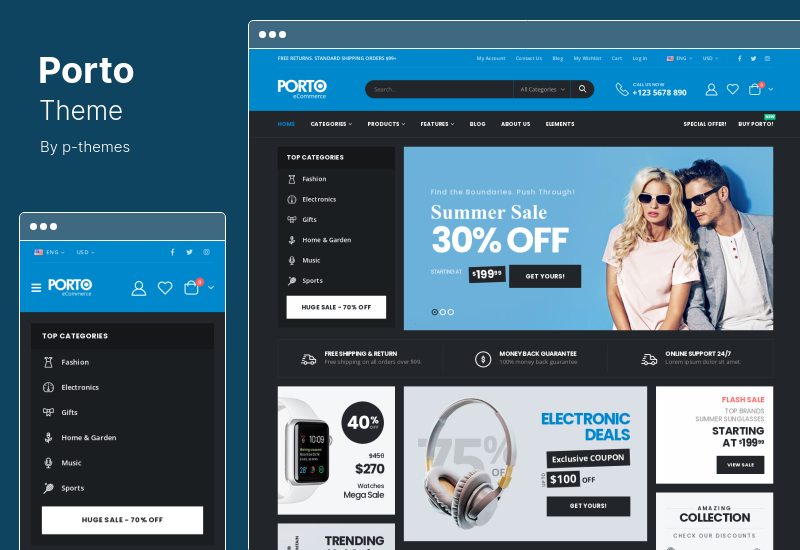 Tema Porto - Tema WooCommerce Serbaguna