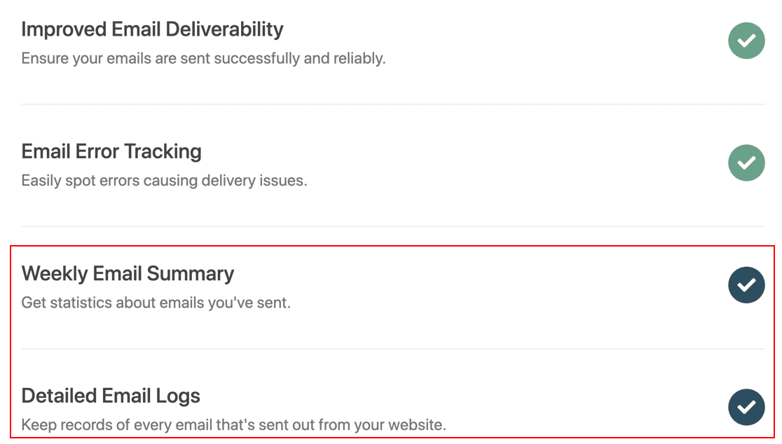 Ringkasan log email di WP Mail SMTP