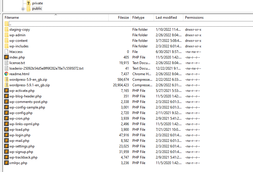 список всех файлов, просмотренных в Filezilla