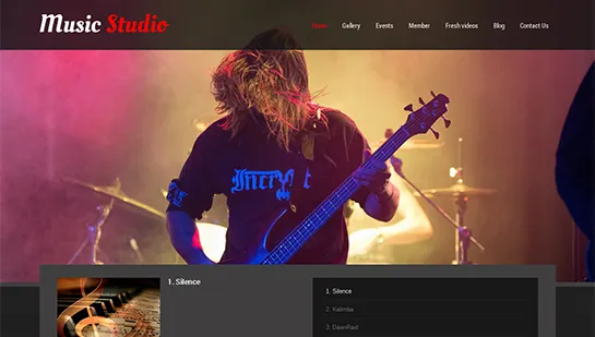 müzik stüdyosu wordpress teması