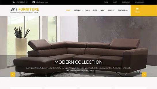 motyw WordPress na meble